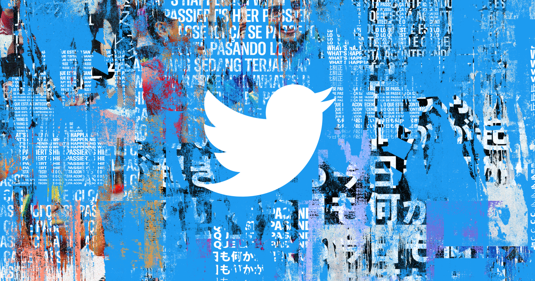 Twitter Logo over textured background